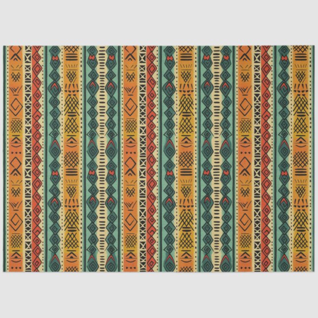 Afrika Ashanti Akan Ghana Ethnisches Stammesmuster Seidenpapier (Vorderseite)