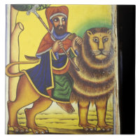 Afrika, Äthiopien. Artwork, das Lion of
