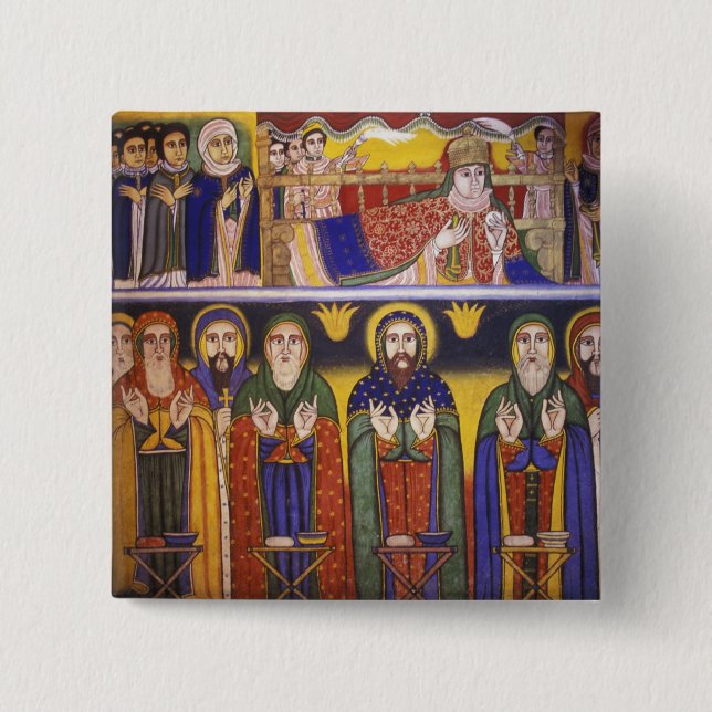 Afrika, Äthiopien. Artwork mit Aposteln und Button (Vorderseite)