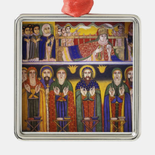 Afrika, Äthiopien. Artwork mit Aposteln und Silbernes Ornament