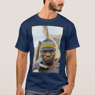 Afrika Äthiopien Debub Omo Zone Mursi Stammesangeh T-Shirt