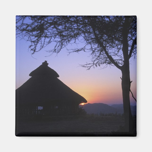 Afrika, Äthiopien, die Region Omo, Sunset over Magnet (Vorne)