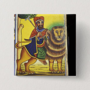 Afrika, Äthiopien. Kunstwerk, das den Löwen von Button