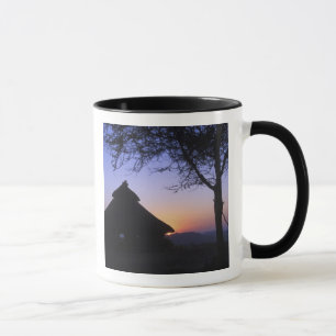 Afrika, Äthiopien, Omo-Fluss-Region, Sonnenunterga Tasse