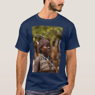 Afrika Äthiopien Omo Region Ari Stamm Frau 2 T-Shirt