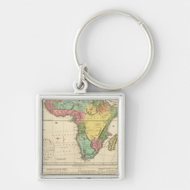 Afrika-Atlas-Karte 2 Schlüsselanhänger (Vorne)