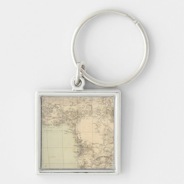 Afrika Atlas Karte mit Kolonien Schlüsselanhänger (Vorne)