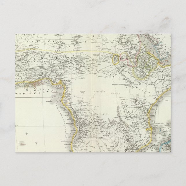 Afrika-Atlas-Karte Postkarte (Vorderseite)