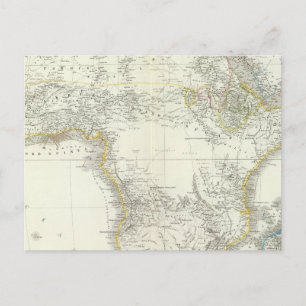 Afrika-Atlas-Karte Postkarte