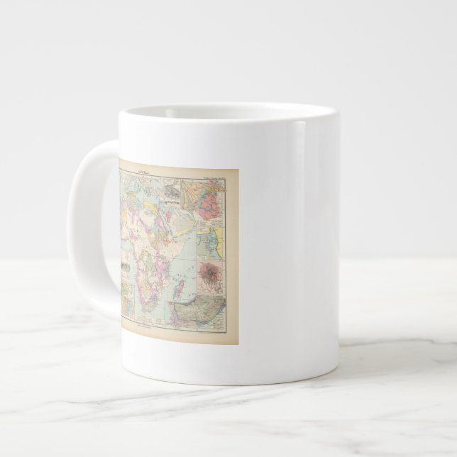 Afrika - Atlas Karte von Afrika Jumbo-Tasse (Vorderseite Links)