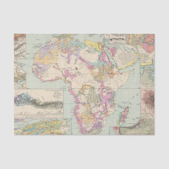 Afrika - Atlas-Karte von Afrika Seidenpapier (Vorderseite)