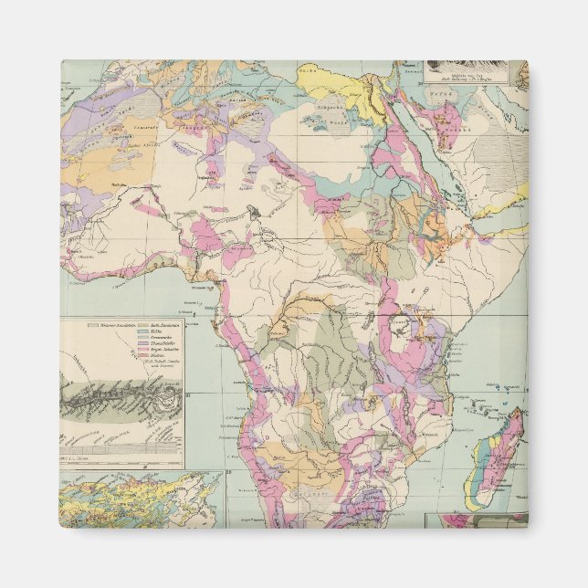 Afrika - Atlas Map of Africa Magnet (Vorne)