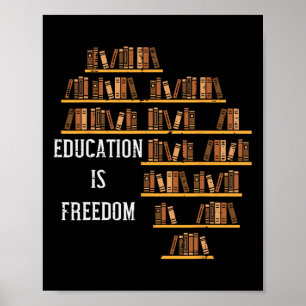 Afrika Bildung ist Freiheit Black History Lehrer Poster