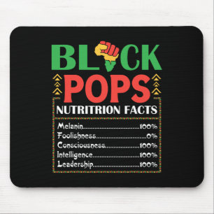 Afrika Black Pops Nährwertangabe Melanin Bewusst Mousepad