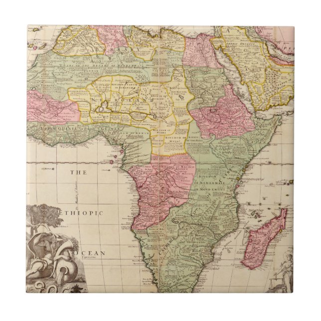 Afrika circa 1725 fliese (Vorderseite)