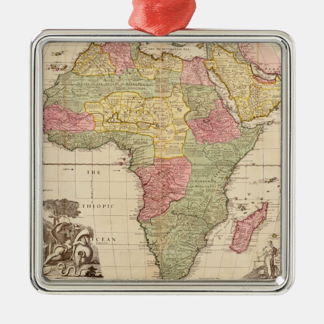 Afrika circa 1725 ornament aus metall (Vorne)