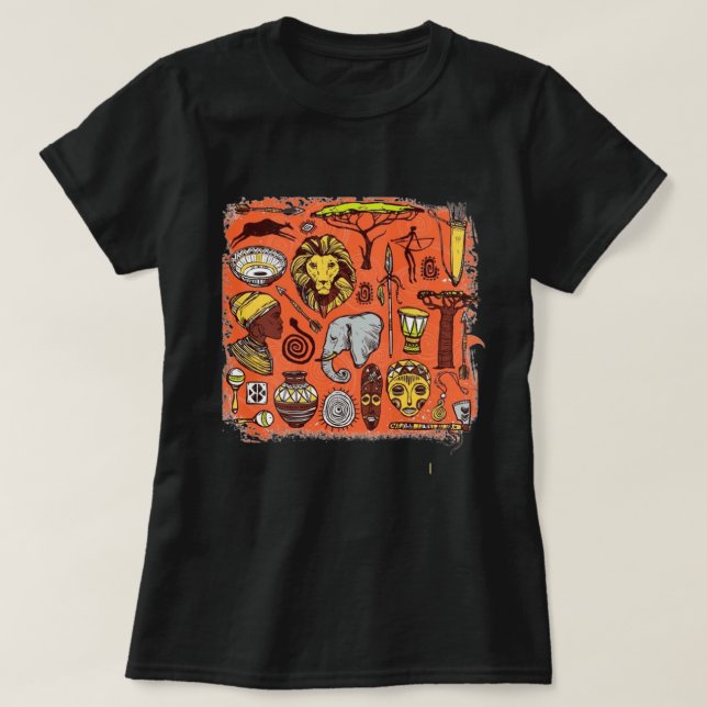 Afrika-Damen-T-Shirt T-Shirt (Design vorne)
