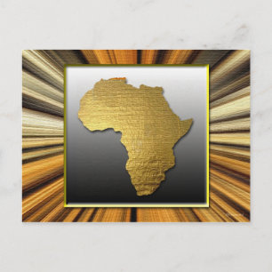 Afrika Das Land Gold Postkarte