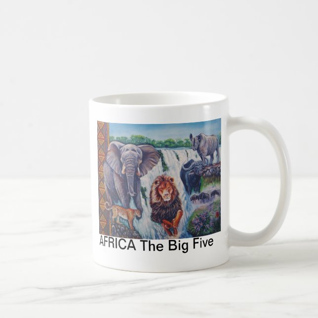 AFRIKA die großen fünf Kaffeetasse (Rechts)