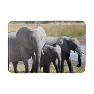 Afrika-Elefant-Herden Badematte