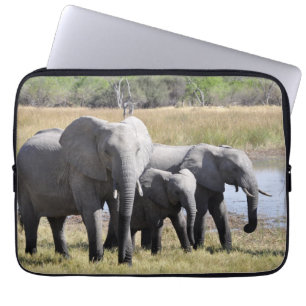 Afrika-Elefant-Herden Laptopschutzhülle