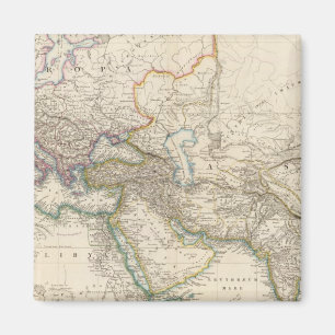 Afrika, Europa und Western Asien-Atlas-Karte Magnet