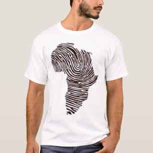Afrika Fingerabdruck Kultureller Stolz Schwarze Ge T-Shirt
