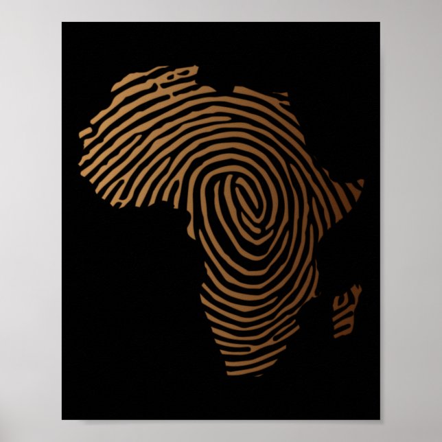 Afrika Fingerabdruck schwarze Geschichte Junenth Poster (Vorne)