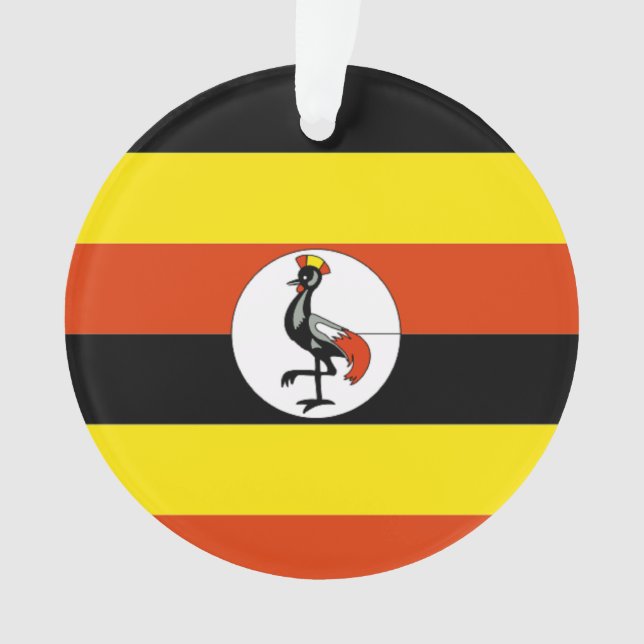 Afrika: Flagge Ugandas Ornament (Vorderseite)