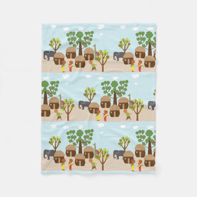 Afrika Fleecedecke (Vorderseite)