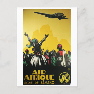 Afrika, Flugreisen, Vintag Postkarte