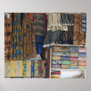 Afrika, Ghana, Accra. Accra Textil & Handwerk Poster