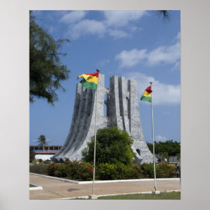 Afrika, Ghana, Accra. Nkrumah-Mausoleum, final 3 Poster