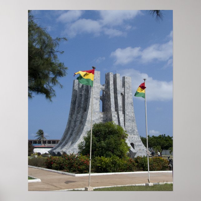 Afrika, Ghana, Accra. Nkrumah Mausoleum, letzte 3 Poster (Vorne)
