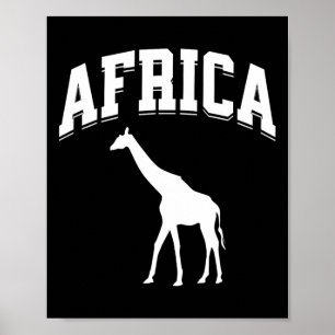 Afrika-Giraffen-Safari-Urlaub-Souvenir Preppy-Ästh Poster