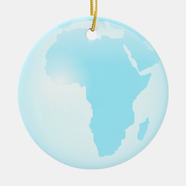 Afrika-Glas-Kugel Keramikornament (Vorne)