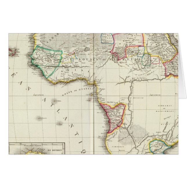 Afrika Gravitation Karte mit 2 Inset-Karten (Vorderseite (Horizontal))