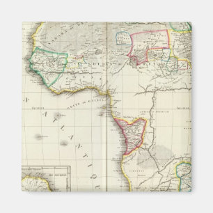 Afrika Gravitation Karte mit 2 Inset-Karten Magnet