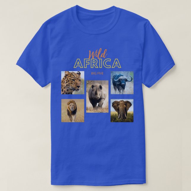 Afrika Große Fünf T-Shirt (Design vorne)
