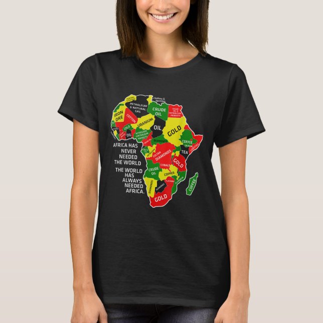 Afrika hat die Welt nach Melanin Bla noch nie gebr T-Shirt (Vorderseite)