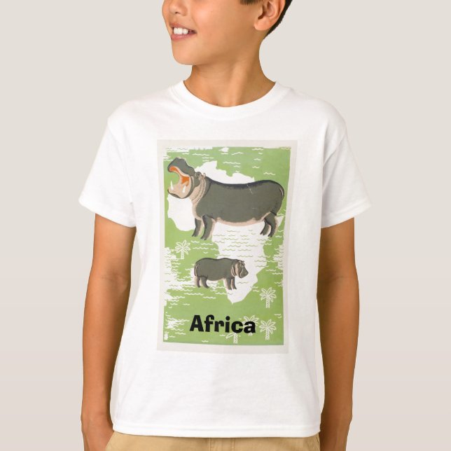 Afrika Hippopotamus Hippo Jungle-T - Shirt (Vorderseite)