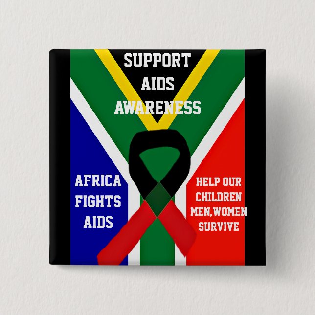 Afrika-Hoffnung, Aids-Bewusstsein Button (Vorderseite)