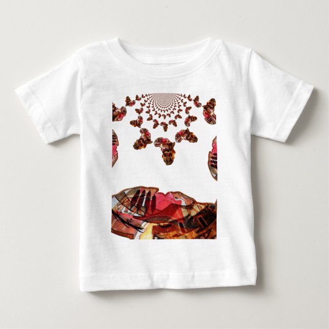 Afrika in Bewegung: Kaleidoskop-Design Baby T-shirt (Vorderseite)
