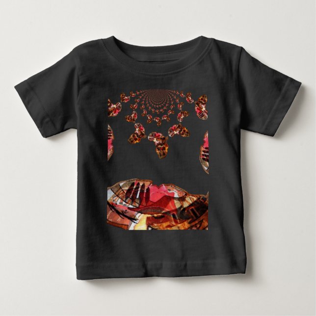 Afrika in Bewegung: Kaleidoskop-Design Baby T-shirt (Vorderseite)