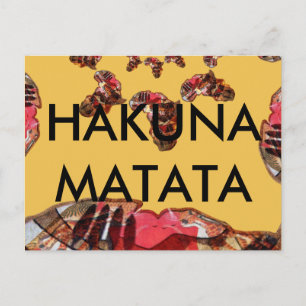 Afrika in Bewegung: Kaleidoskop-Kartendesign Postkarte