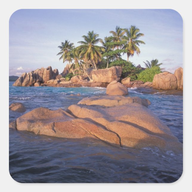 Afrika, Indischer Ozean, Seychellen, Quadratischer Aufkleber (Vorderseite)