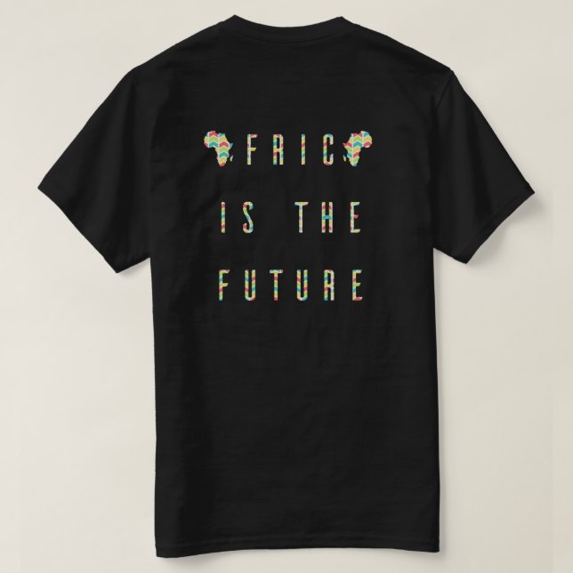 Afrika ist das zukünftige (Farbe) T-Shirt (Design Rückseite)