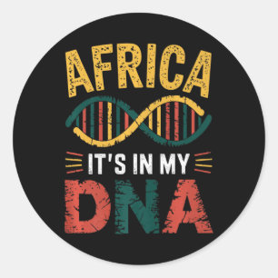 Afrika ist in meinem DNA-Afrika-Erbe stolz auf Afr Runder Aufkleber