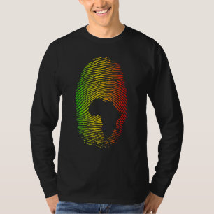 Afrika Ist In Meinem DNA Fingerabdruck Afrikanisch T-Shirt