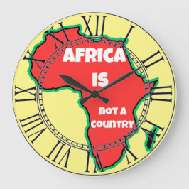 Afrika ist kein Land Große Wanduhr